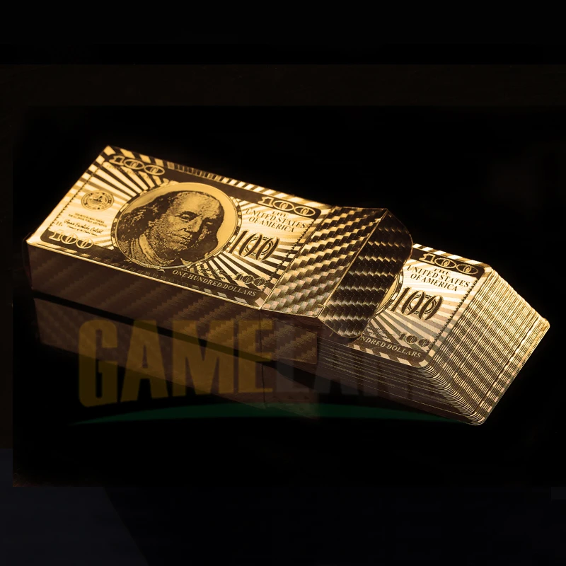 Высококачественные для игры в покер карты Gold Dollar Евро 24k азартных игр Техасский