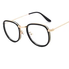 Винтажная оправа для очков с прозрачными линзами, круглые очки в стиле ретро для мужчин и женщин, очки для ботаника, черныелеопардовыерозовыечайныепрозрачные очки A1