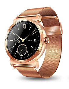 Rose Gold Steel Смарт-часы K88H Plus, 1,3 дюймов, умный Браслет, монитор сердечного ритма, шагомер, фитнес-трекер, мужские и женские Смарт-часы для Android и IOS - Цвет: Rose Gold Steel