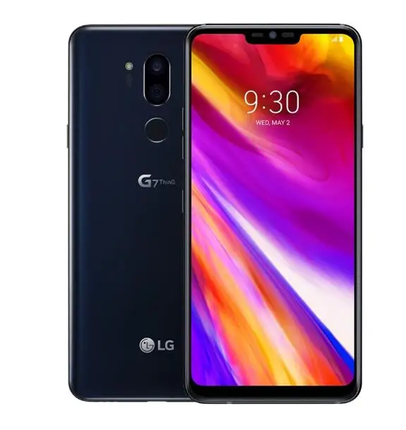 Разблокированный мобильный телефон LG G7 ThinQ G710V/N/U 6,1 дюйма 4 Гб+ 64 Гб/6G+ 128 Гб Snapdragon845 двойная задняя камера LTE отпечаток пальца - Цвет: black