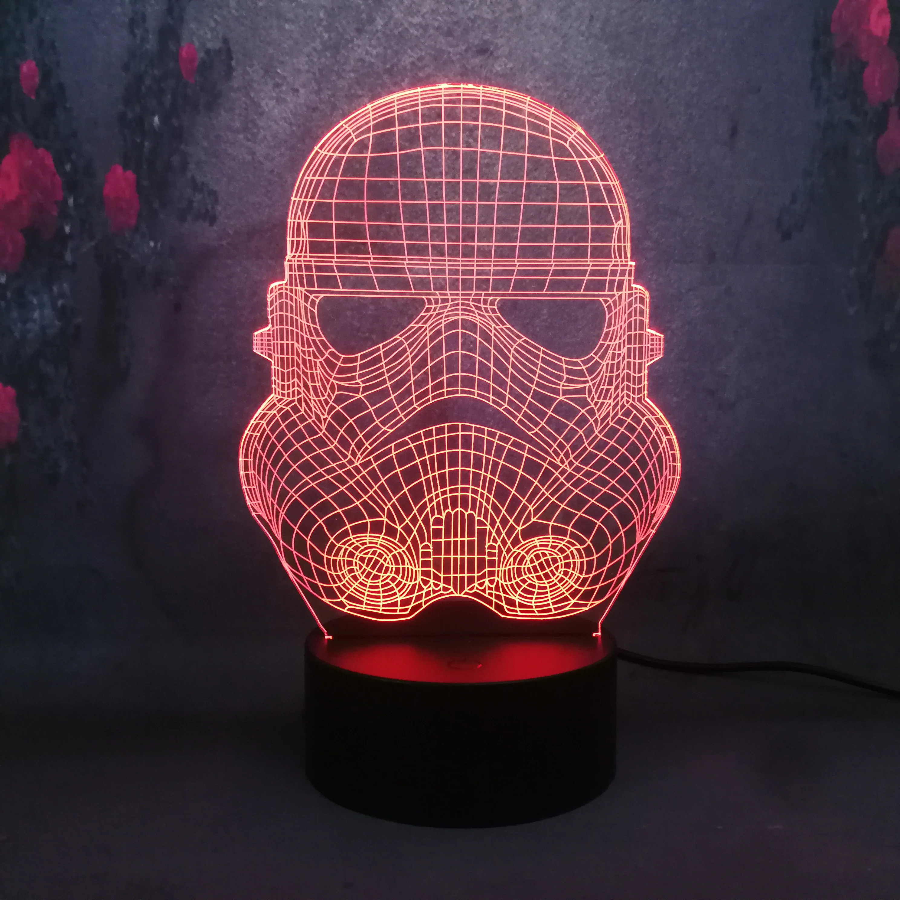Бесплатная доставка Звездные войны Белый воин 3D USB настольная лампа для детей 7