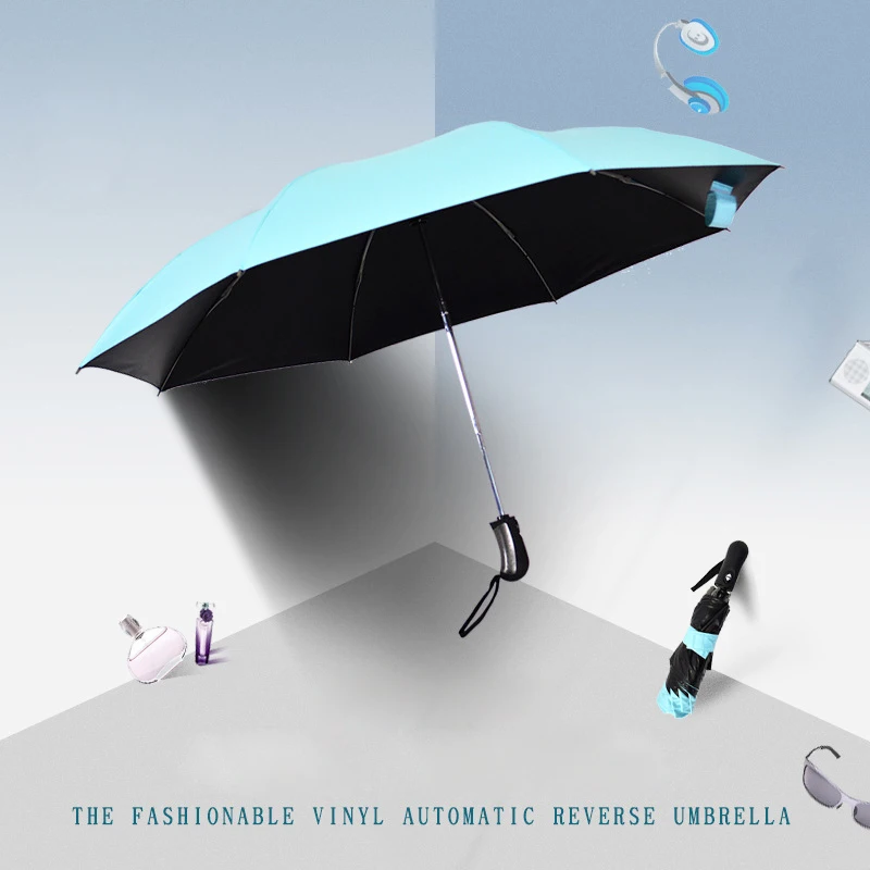 Зонт TOPX с черным покрытием для мужчин и женщин Модный складной автоматический