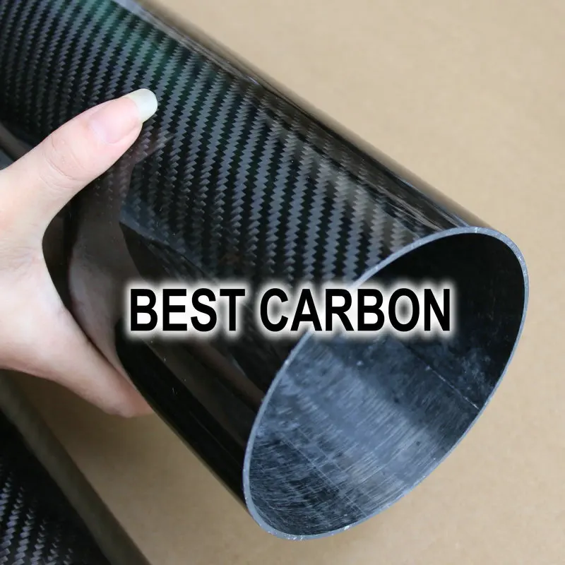 

64mm x 60mm High quality 3K Carbon Fiber Fabric Wound/Winded/WovenTube