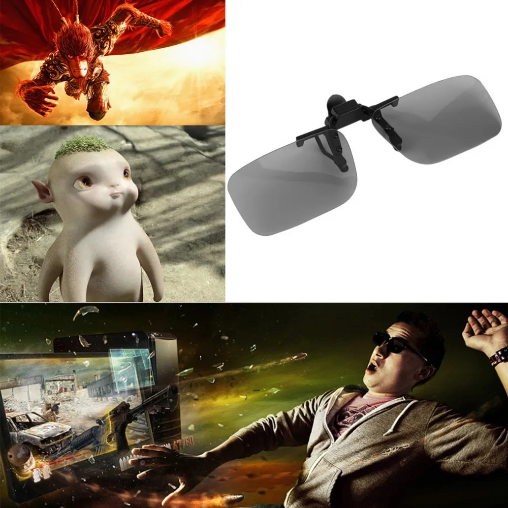 2 шт. зажим для пассивных круговых поляризованных 3D очков LG TV Cinema Film|3d glasses clip on|clip on