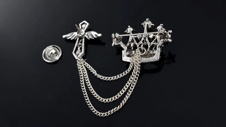 Мужская брошь в виде креста TZ364 | Украшения и аксессуары