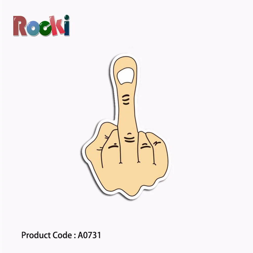 A0731 Stickers Erect middle finger despise Unusual waterproof suitcase boxe laptop guitar luggage bicycle toy lovely colorful | Игрушки и