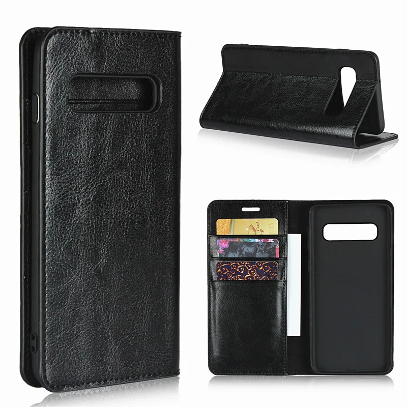 Чехол PDGB из натуральной кожи для samsung Galaxy S10 M10 M20 M30 A10 A30 A40 A50 S10 Plus, винтажный кошелек, откидной Чехол, мягкий чехол-книжка
