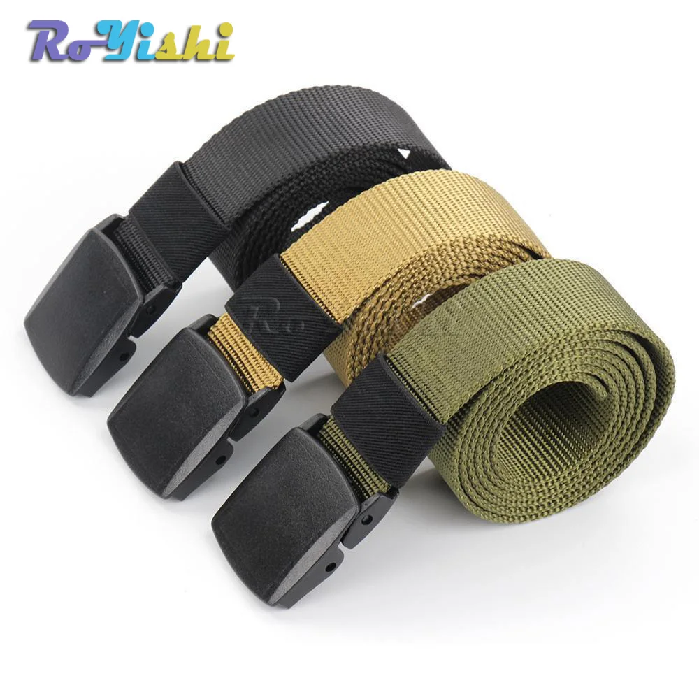 Ремень мужской с автоматической пряжкой нейлоновый армейский тактический пояс