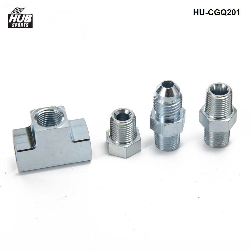 Hubsports-4AN до 1/8 NPT адаптер 3 way T фитинг Универсальный топливо/масло/газ/вода 4-4AN-4 HU-CGQ201