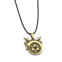 fullmetal alchemist necklace edward homunculus logo pendant rope chain necklaces women men charm gifts japanese anime jewelry