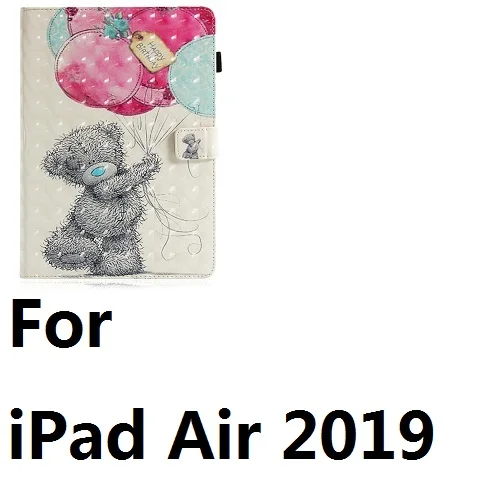 For iPad Air 2019 Шар Медведь Pattern PU и ПК с карт памяти чехол для iPad 9,7 дюйма воздуха 12 Pro 9,7 10,5 Mini 1234 iPad 234 - Цвет: For iPad Air 2019