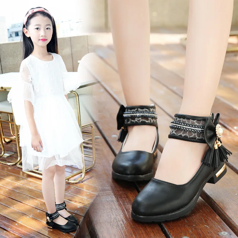 Обувь для девочек Новинка 2018 года тонкие туфли корейская детская обувь принцессы