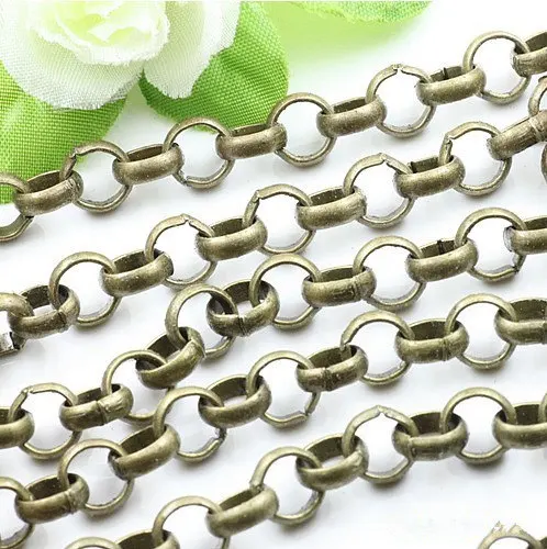 5 meters 3.20mm Rolo &quotO&quot Cross Chain DIY Jewelry Accessory Necklace &amp Bracelet Findings Connector Charm | Украшения и