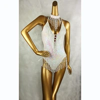 sexy women beading bodysuit sequin swimsuit latin belly dance costume dancer one piece outfit costume stage performance leotard