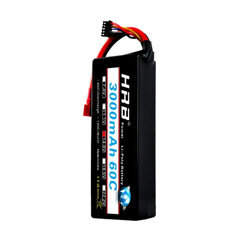 HRB 3000mAh Lipo 2S 7,4 V 3S 11,1 V 4S 14,8 V 5S аккумулятор 18,5 V 60C 120C XT60 Жесткий Чехол для радиоуправляемого автомобиля квадрокоптера вертолета самолета