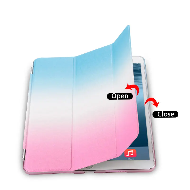 Чехол Rainbow для планшета iPad Pro 10.5 Air 3 2019 с умным трехскладочным дизайном и ярким цветовым узором.