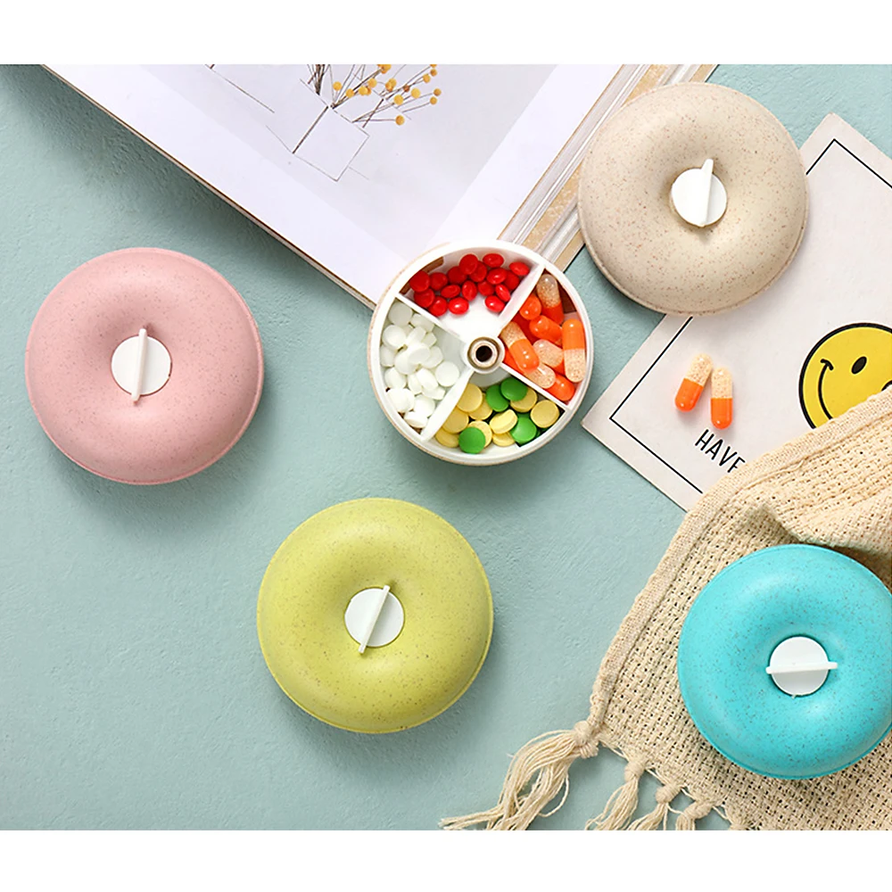 1 шт. 4 Балки вращается таблетница туристическая сплиттер таблетки органайзер для