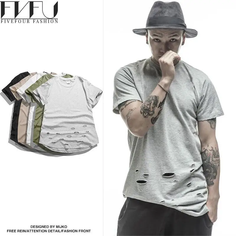 2017 Новая мода футболка мужская летняя для мужчин сплошной Цвет короткий рукав High