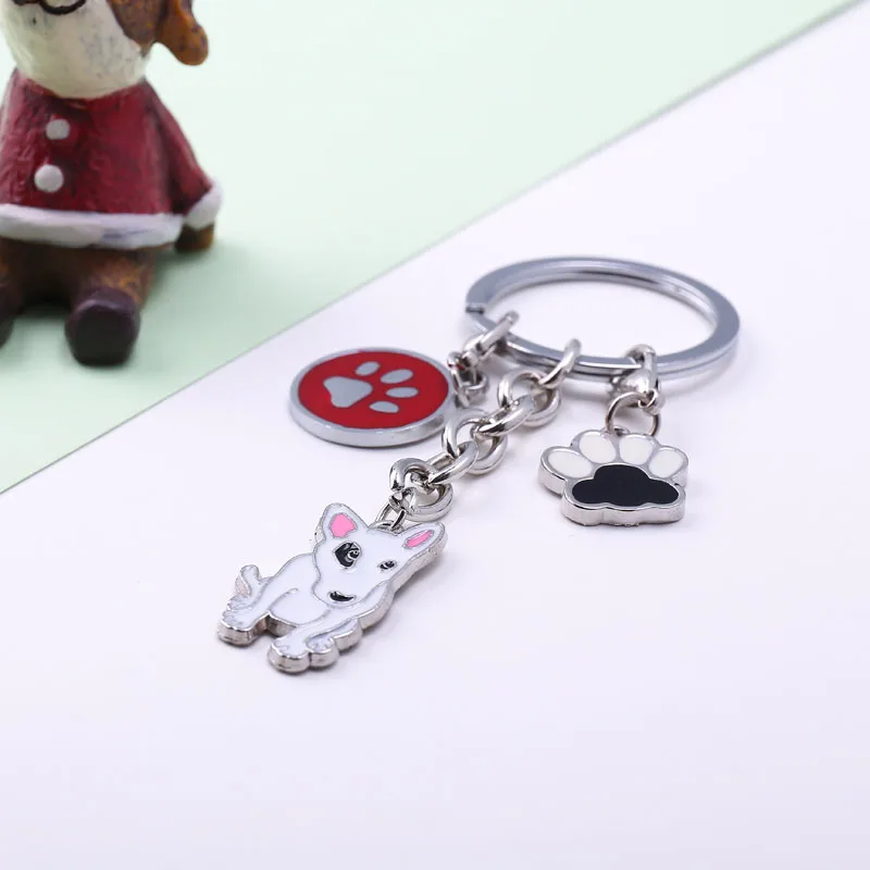 DIY бультерьер бульдог брелок собак ювелирные изделия Для женщин сумка Шарм