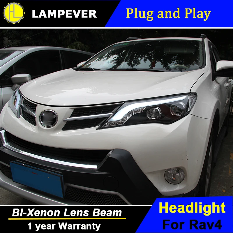Lampever для TOYOTA RAV4 светодиодный головной светильник s 2013-15 налобный фонарь бар DRL