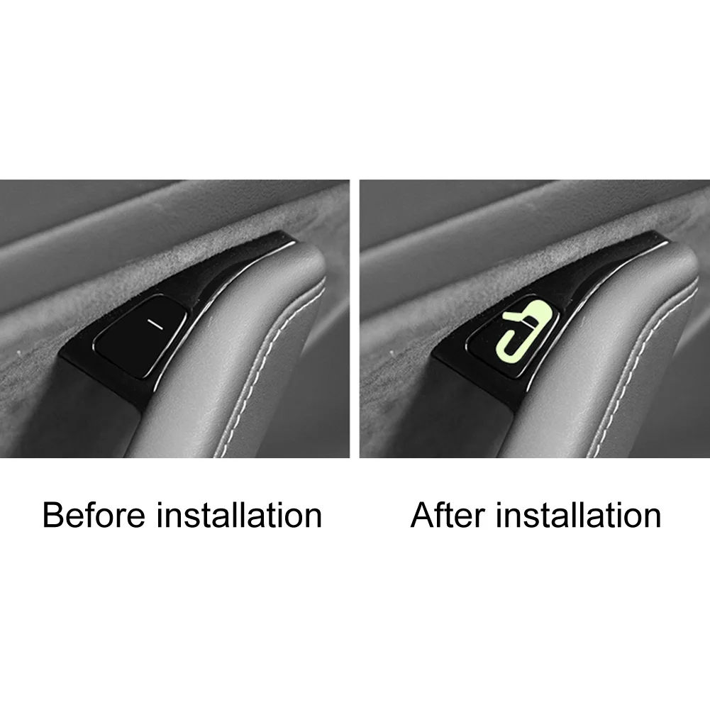 Exit Easy Install Notice Interior Decal Styling Switch Handle Car Stickers Reminder Accessories Door Open DIY For Tesla Model 3 |