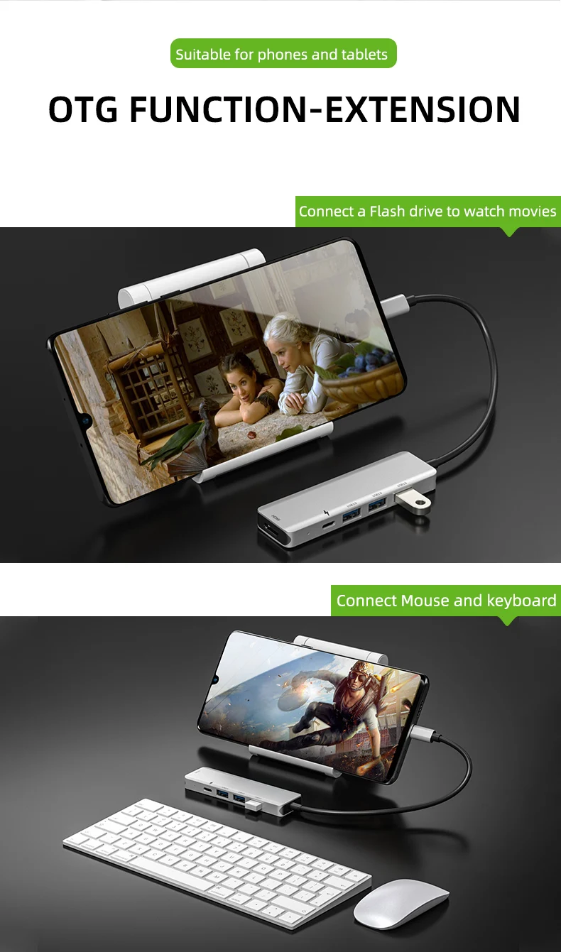 IHaitun usb-хаб C к Мульти USB 3,0 4K HDMI адаптер док-станция для Macbook Pro type C PD VGA SD TF DC3.5 для huawei 30 samsung порт 3,1
