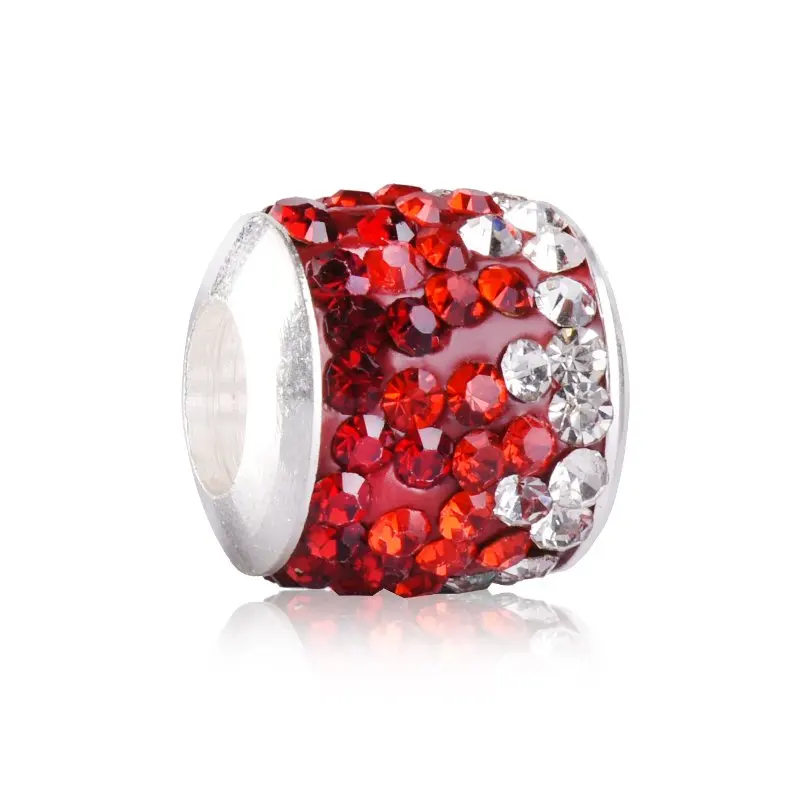 11 мм Постепенное посеребрение пряжка горный хрусталь шар шарик шарм прокладка