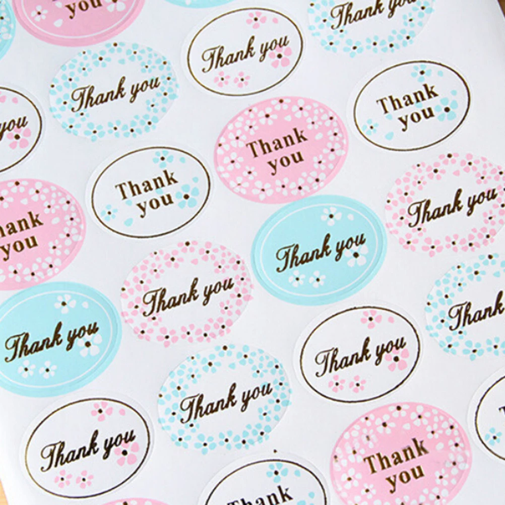 24 шт./лист цветные наклейки с надписью Thank You|sticker oval|stickers stickersstickers party |