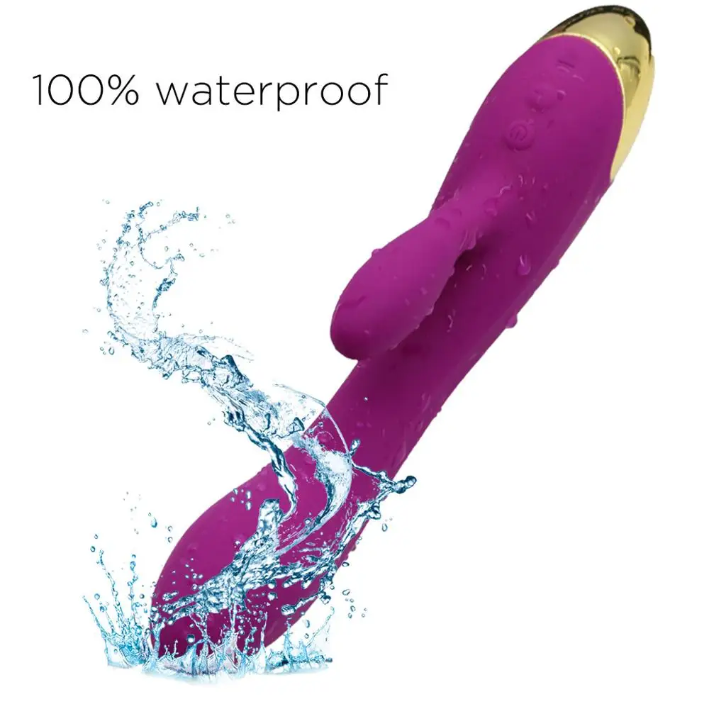 G spot фаллоимитатор Кролик вибратор массажер двойной вибрации Водонепроницаемый