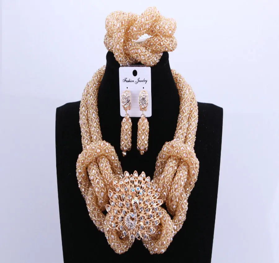 Женский костюм Совы с крупными дизайнерскими бусинами Свадебный комплект