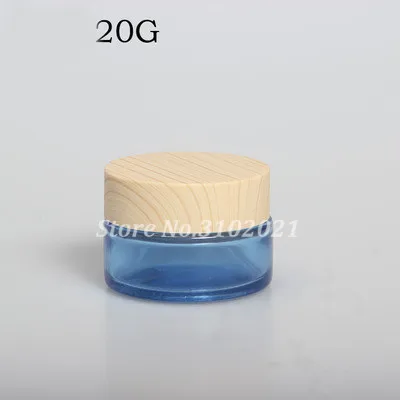 2/8 шт. 20 Вт, 30 Вт, 50 г синий Стекло DIY баночка для крема, комплект 20 Вт, 30 Вт, 40/60/80/100/120 мл пустой распылитель форсунки/Эмульсия Пресс в бутылке насосе ABS Кепки - Цвет: 20G