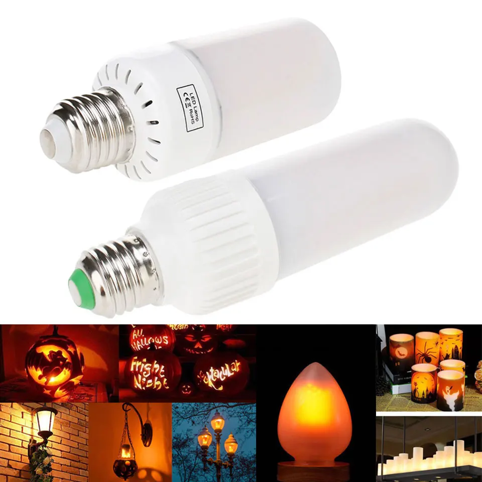 Светодиодные лампы E27 E26 огненные для кукурузы B22 E14 85 265 в 2835 SMD энергосберегающие