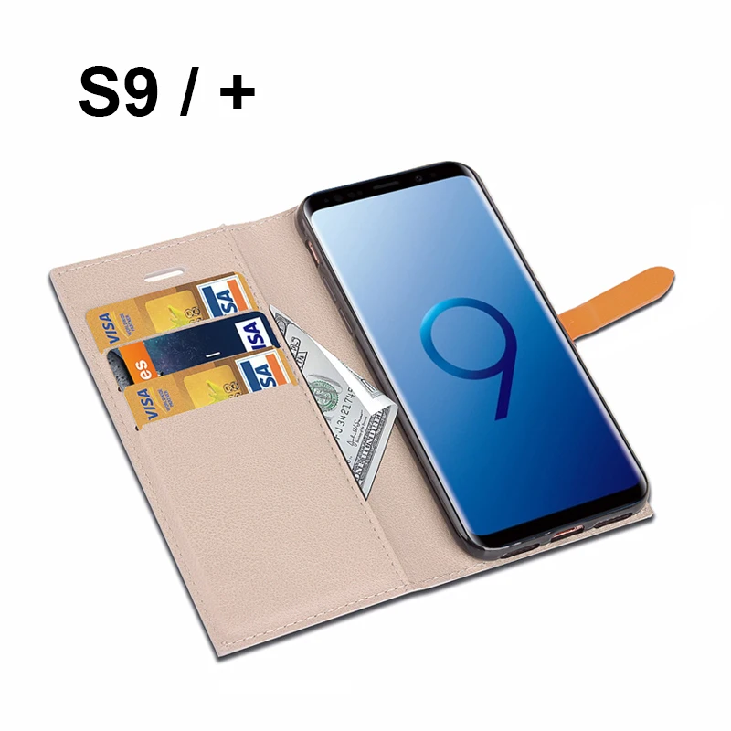 Кожаный чехол Чехол для телефона samsung S9 откидная крышка складной кронштейн galaxy
