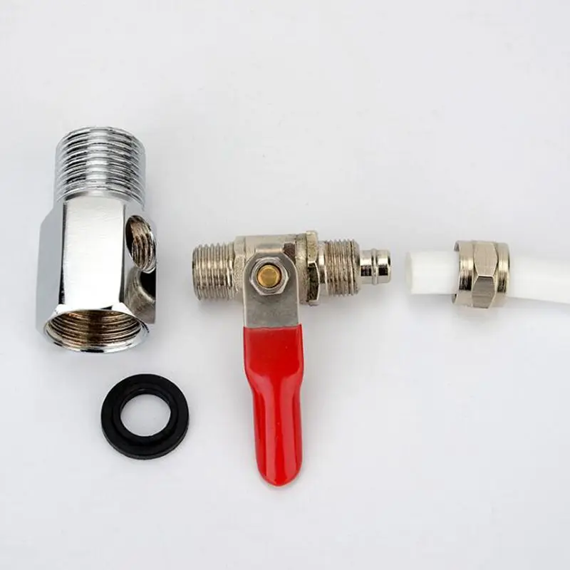 1/2 ''BSP папа-мама до 1/4'' 3/8 ''PE труба шаровой клапан на входе комбинация Сплит Тип разборный для RO фильтр для воды фитинг