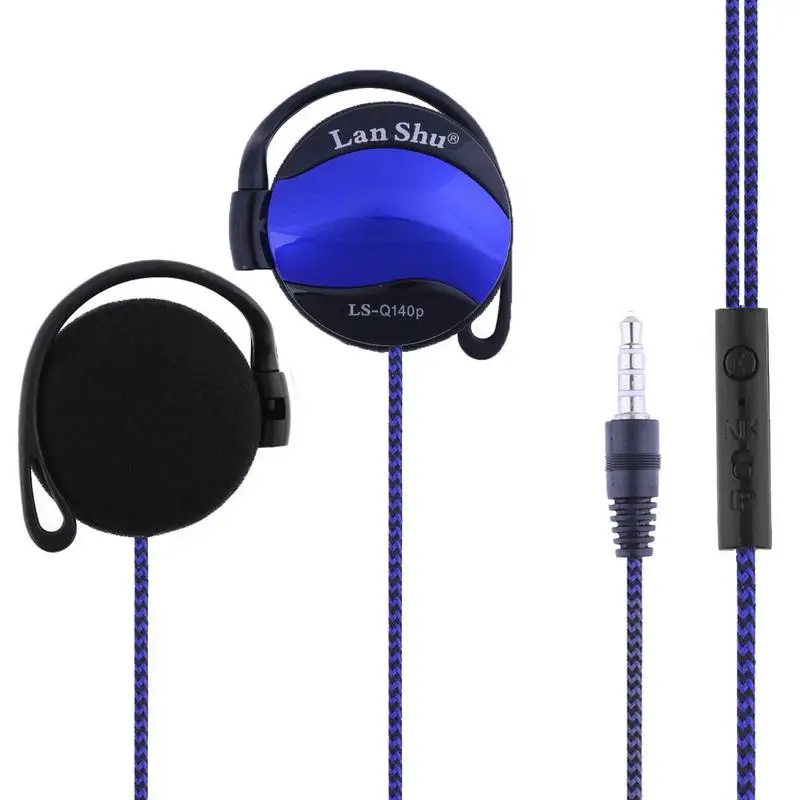 Blue LS-S140P 3,5 мм стерео наушники для MP3 Mp4 мобильного телефона ушной крючок тип Универсальная гарнитура ушной крючок наушники - Цвет: Blue