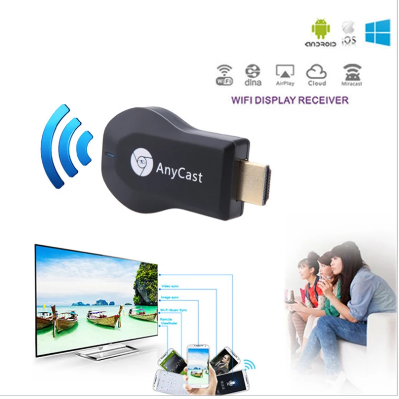 HFLY anycast M2 plus tv stick android wifi адаптер hdmi ключ Поддержка DLNA Airplay dlna mirascreen 1080P