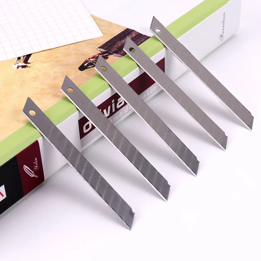 

10PCS Alloy Steel Cutter Blade Replaceable 30 Degrees Art Blade Office Cutting Knife for School Stationery Supplies