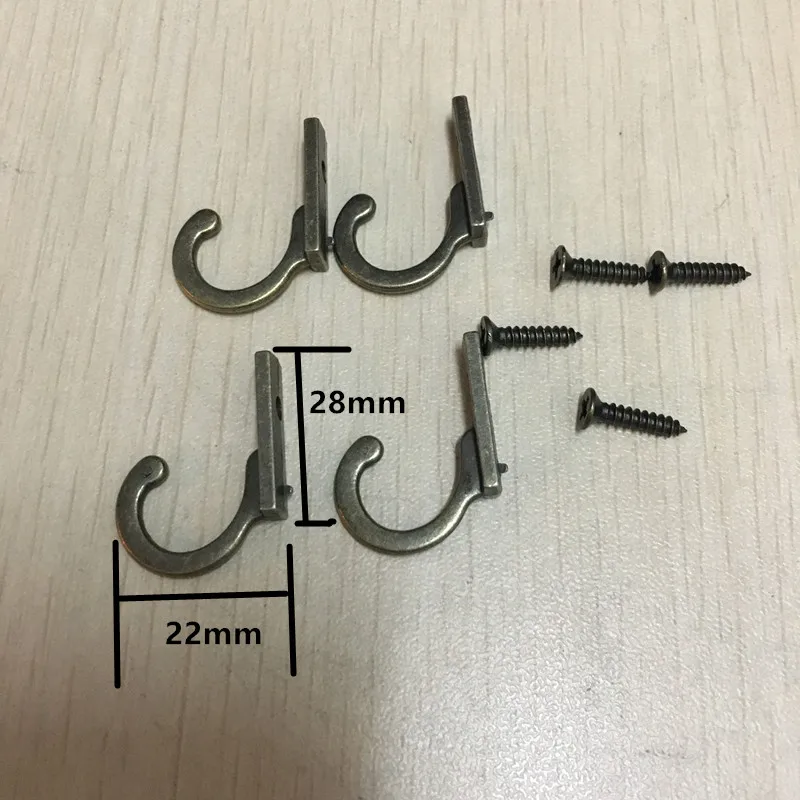 Ключ мини-вешалки античный стиль металла бронзовый крючок декоративная мебель
