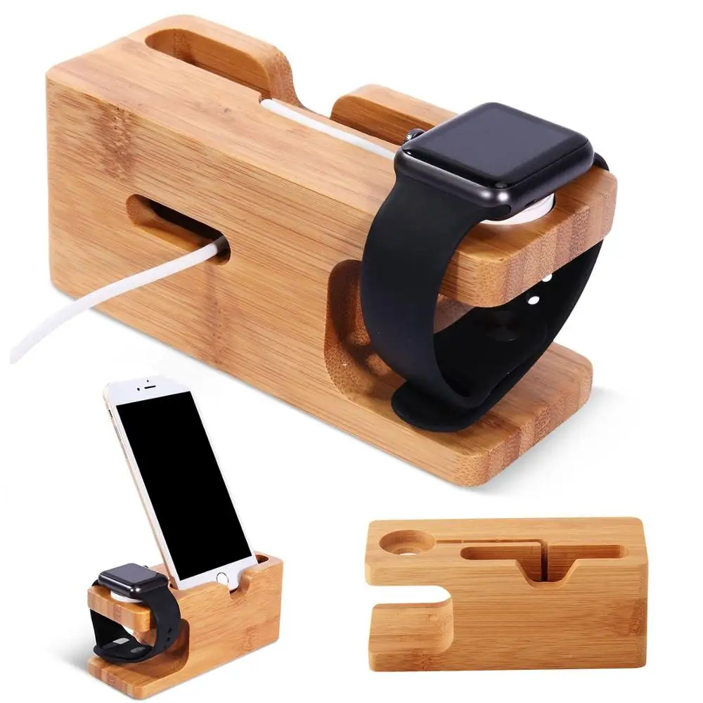 Besegad деревянная зарядная док станция для Apple Watch iWatch серии 4 3 2 1 38 мм 42 44 iPhone 8 7 6s 6 5S x