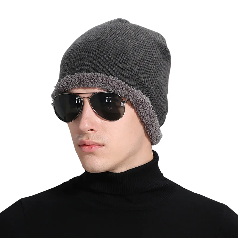 

winter cap wool knit plus warm Europe and the United States warm hat wholesale women men unisex Skullies & Beanies