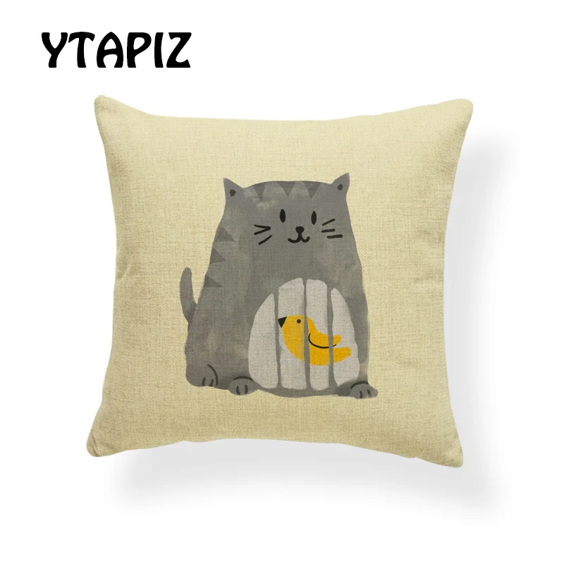 Комплект с животными из мультфильмов для подушки, олень, кошка, Кит, единорог, морской лев, жираф, Let Me, слон, кролик, украшение для дома, диванная наволочка
