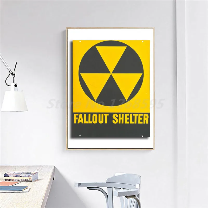 Fallout Shelter вывеска HD настенная Художественная холст постер и печать Картина