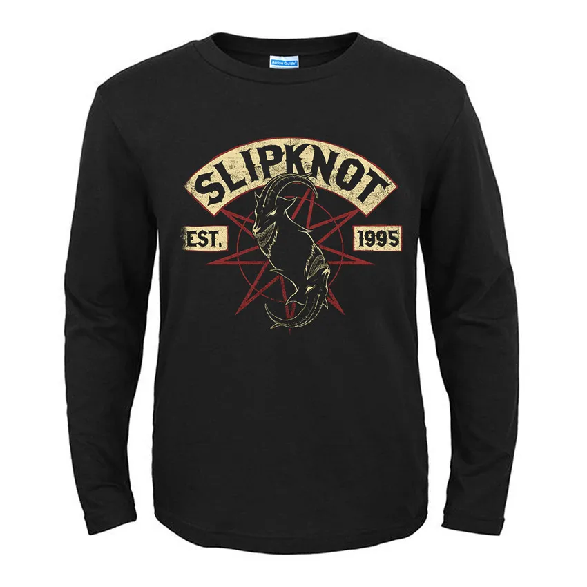 22 дизайна американская группа Slipknot рок черная футболка Полный Длинный Рукав Рубашка тяжелый трэш Металл хлопок camiseta Панк Рокер уличная одежда
