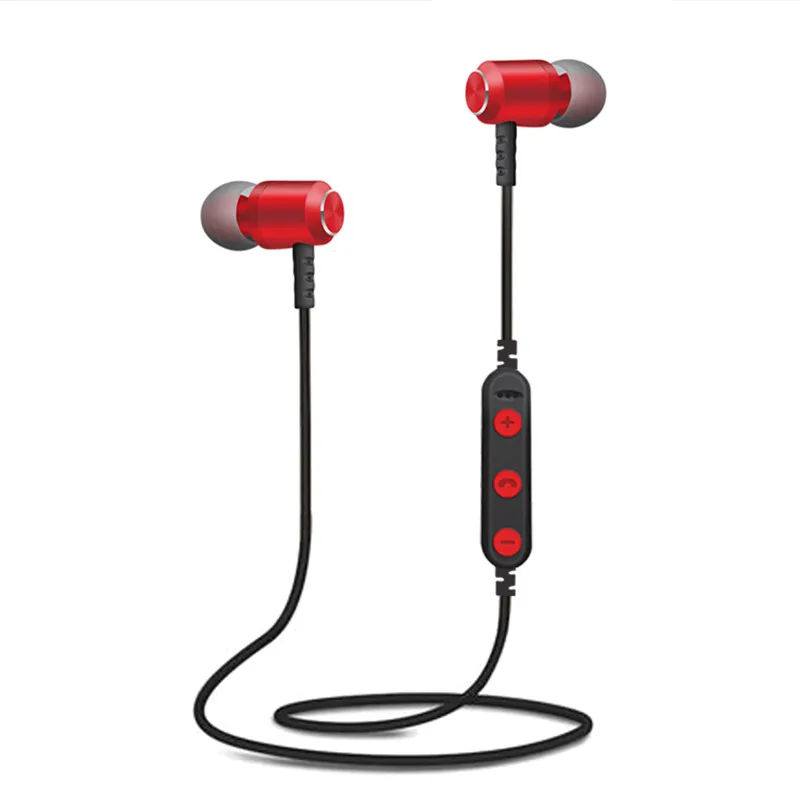 Модные магнитные Bluetooth Eaphone V5.0 стерео спортивные водонепроницаемые наушники беспроводные наушники-вкладыши с микрофоном для iPhone samsung - Цвет: Красный