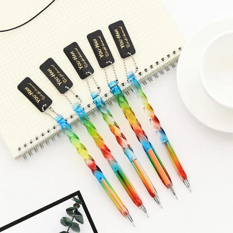 Креативная красочная спиральная гелевая ручка с кристаллами обучающаяся