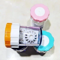 portable manually plastic contact lens cleaner washer case box manual rotation type plastic container storage holder for travel