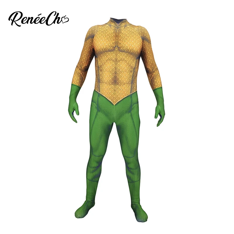 Men Aquaman Costume Kids Boys Arthur Curry Orin Cosplay cosplay Super Jumpsuit Halloween For Adult | Тематическая одежда и
