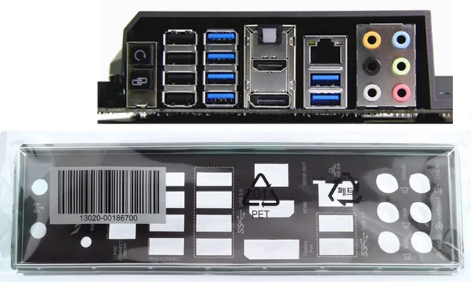 Новая задняя панель I/O для материнской платы MAXIMUS VI FORMULA just shield backplate Бесплатная