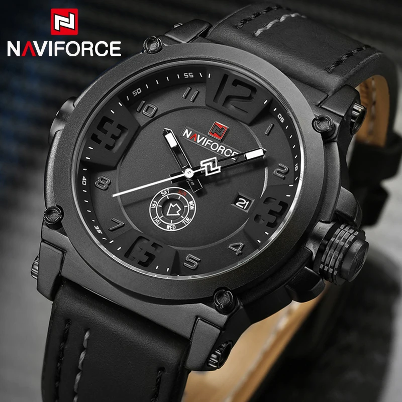 Часы наручные Naviforce Мужские кварцевые модные спортивные водонепроницаемые с