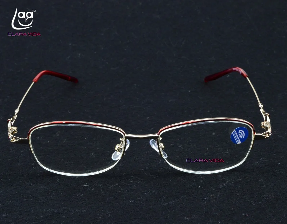 Женские качественные очки для чтения с покрытием полу оправа со стальной